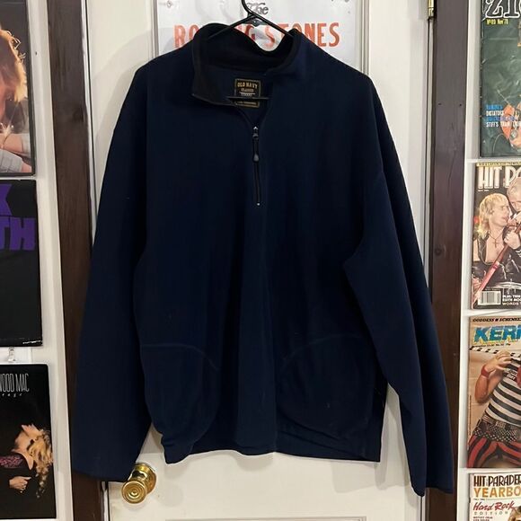 Navy fleece quarter zip - Picture 1 of 3